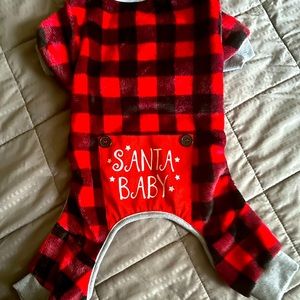 Dog Santa Baby Pajamas, medium